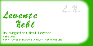 levente nebl business card